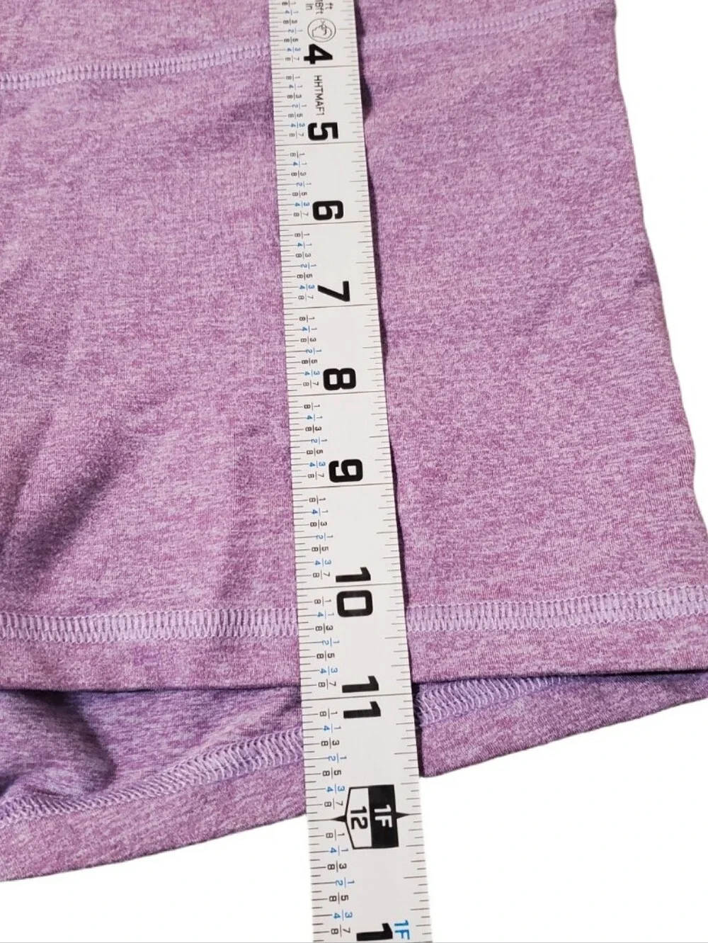 Fleo Heathered Purple Power High Rise Barbella Exclusive Shorts Medium
